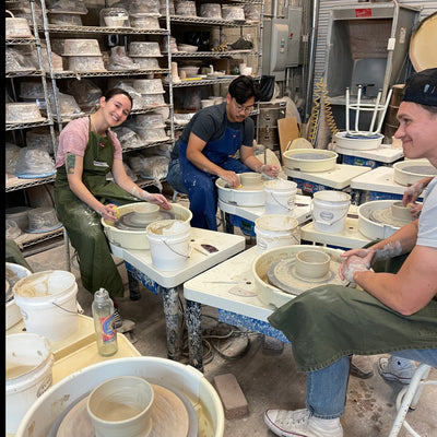 pottery students